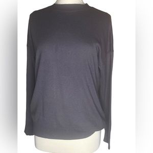 Aritzia The Group by Babaton Small Cashmere Cotton‎ Luxe Crew Sweater Gray